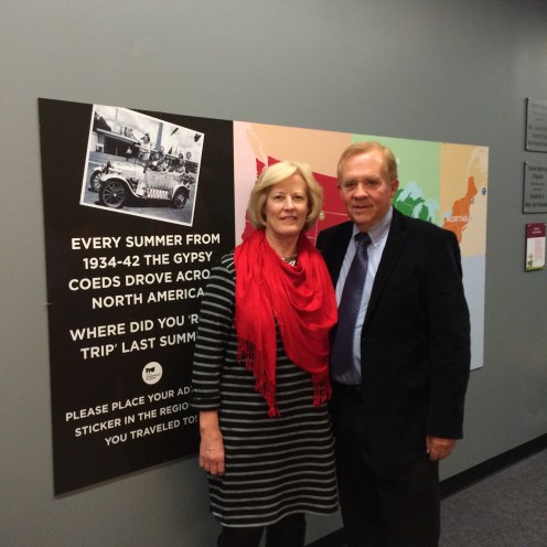 Kathie and Bruce Blakkan at the Peoria Riverfront Museum for the exhibition, 